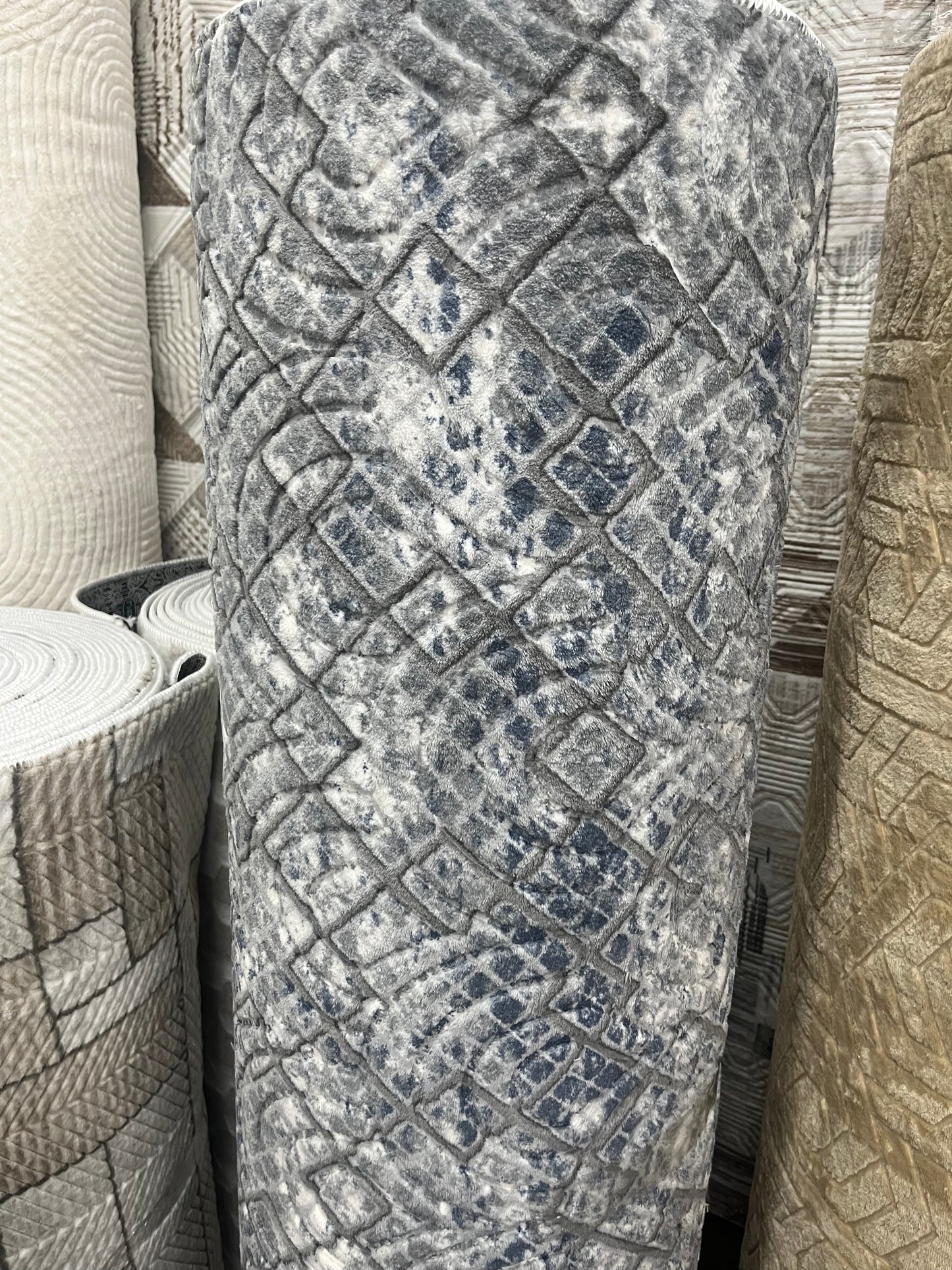 Tapis sur mesure "pavés bleutés" Ardasia