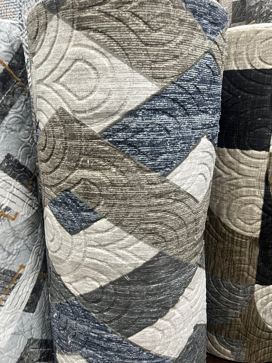 Tapis sur mesure "prisme gris-bleue" Ardasia