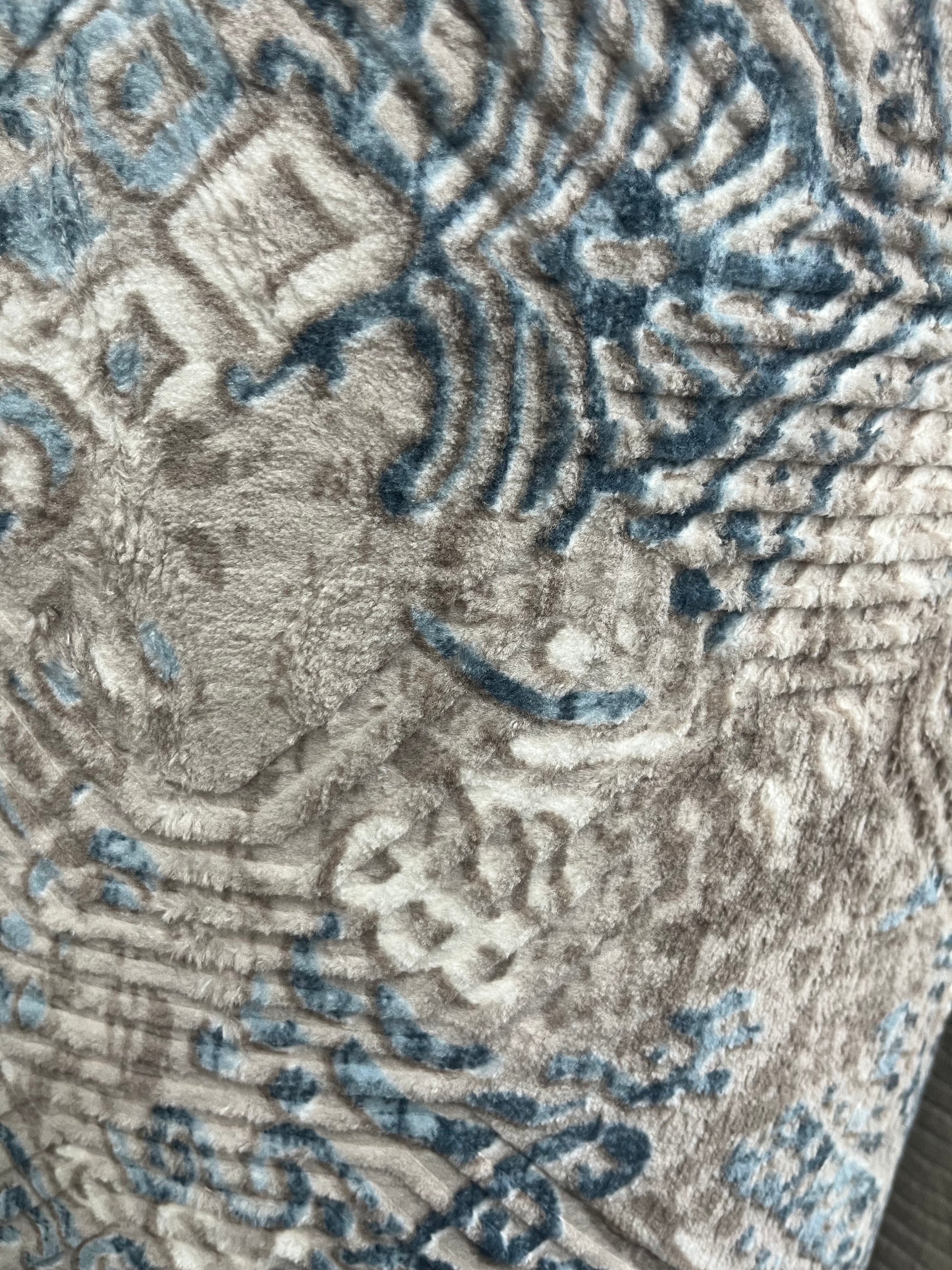 Tapis sur mesure "oriental bleu-beige" Ardasia
