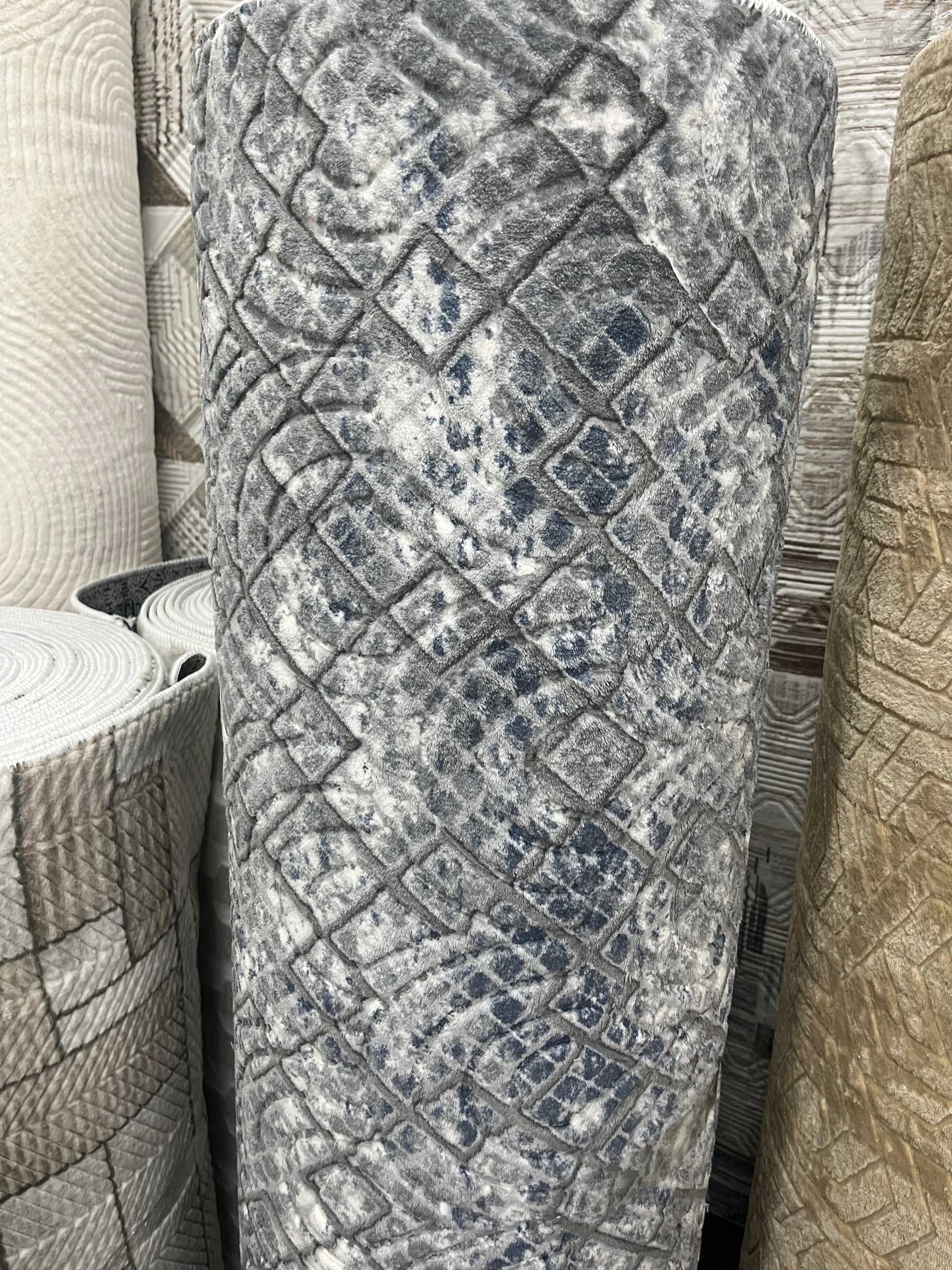 Tapis sur mesure "pavés bleutés" Ardasia