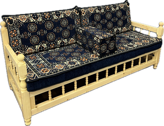 Ensemble salon traditionnel " AFGAN bleue nuit " Ardasia