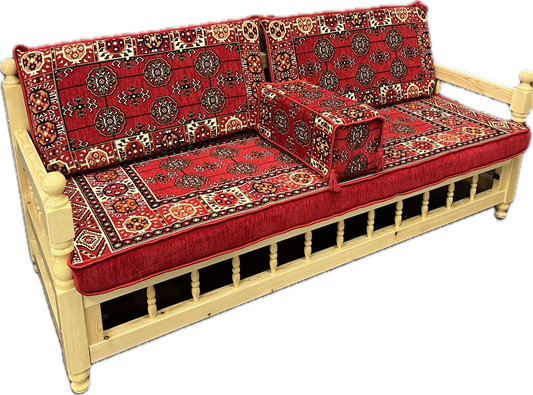 Ensemble salon traditionnel " AFGAN rouge " Ardasia